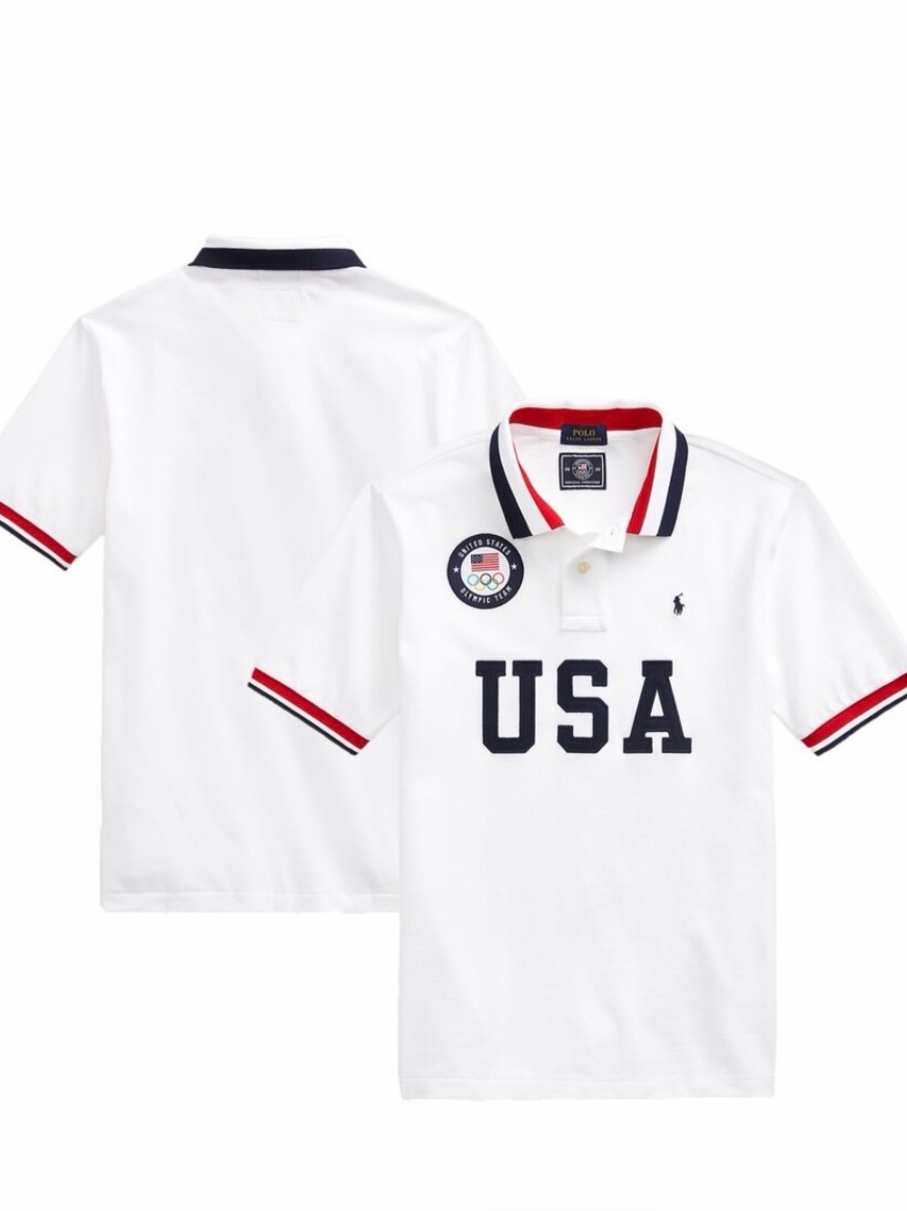 Youth Polo Ralph Lauren White Team USA 2020 Summer Olympics Polo